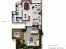 Planta humanizada do pavimento inferior da Cobertura Duplex (214m�) com terra�o descoberto