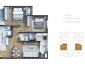 Planta do apartamento de 2 dormit�rios