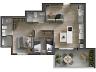 Planta do apartamento garden com 73,48 m� privativos