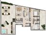 Planta do apartamento garden com 182,06 m� privativos