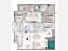 Planta do apartamento master com 425,79 m� privativos