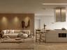 Amplo living com ambientes integrados e sofisticados no apartamento de 116m�