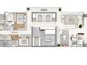Planta do Apartamento Master (47�) � 266,04m�