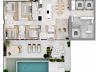 Planta baixa humanizada do Apartamento Garden (Diferenciado) | 317 m� privativos