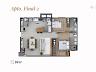 Planta humanizada do apartamento final 2 com 91m� (2 su�tes)