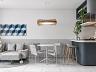 Sala de jantar e cozinha integrada do apartamento decorado de 34 m� no Blend