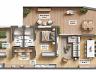 Planta humanizada do apartamento giardino, final 03, com 160,75 m� privativos, no MIR