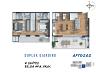 Planta humanizada do apartamento duplex giardino final 02 com 92,2 m� privativos