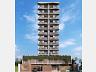 Fachada frontal do Edif�cio River com os acessos de pedestres e ve�culos