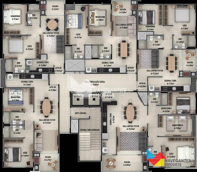 Apartamento Com 2 Quartos, 60 M² — foto 6