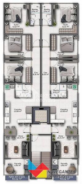 Apartamento com 3 dormitórios em Gravatá — foto 17