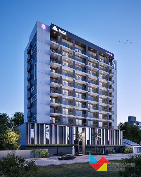 Studio/Loft com sacada com churrasqueira e 1 vaga no Centro de Navegantes - Saint Louis Residencial 1