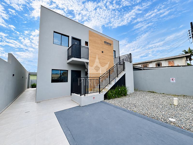 Fachada do Residencial G�nesis, com kitnets para alugar em Cordeiros, Itaja�