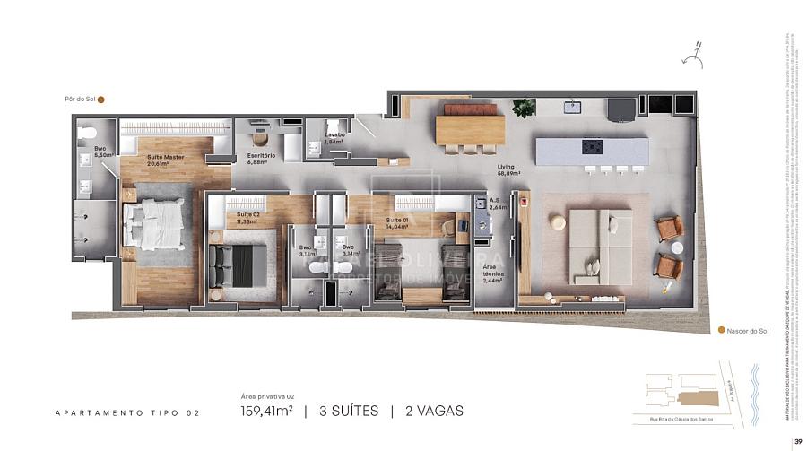 Apartamento na planta com 3 suítes e 2 vagas em Itajuba, Barra Velha, 200m da Praia do Cerro — foto 33