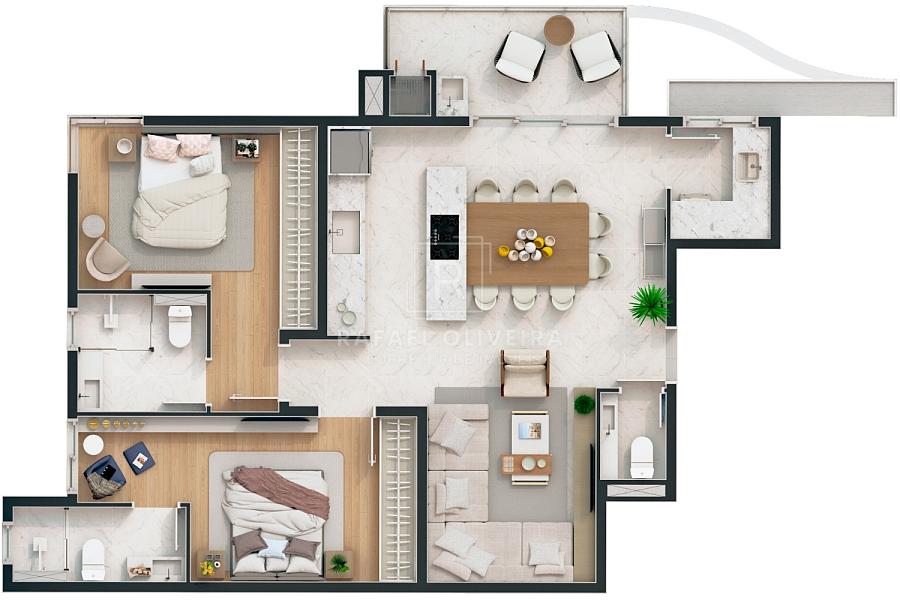 Apartamento a venda com 2 suítes à 400m da praia — foto 25