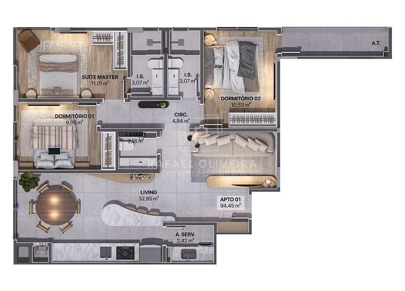 Apartamento em Itajuba, Barra Velha com 2 suítes, 1 vaga de garagem — foto 15