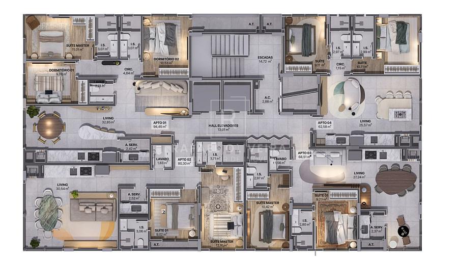 Apartamento em Itajuba, Barra Velha com 2 suítes, 1 vaga de garagem — foto 13