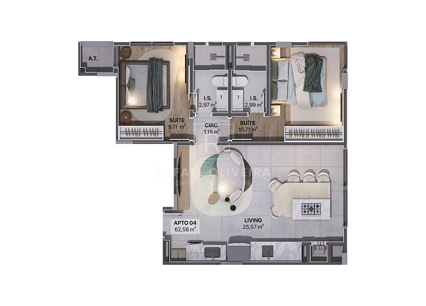 Apartamento em Itajuba, Barra Velha com 2 suítes, 1 vaga de garagem — foto 19