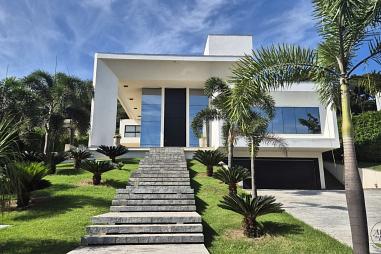 Sobrado de alto padrão à venda no Aldeia do Vale | Vista definitiva | Tecnologia e lazer privativo