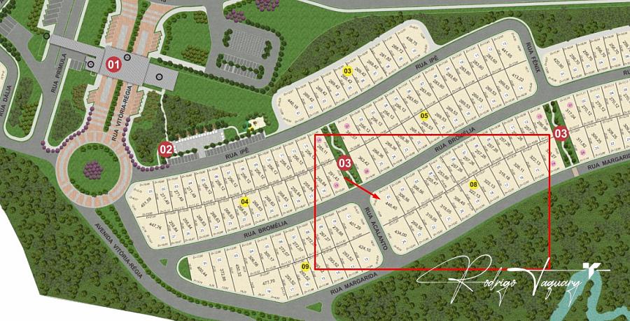 Jardins Capri | Senador Canedo | 446 m² | Lote de esquina | Frente para área verde — foto 2